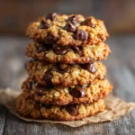 The Ultimate Sourdough Peanut Butter Oatmeal Cookies Recipe 7 Stack of sourdough peanut butter oatmeal cookies fresh from oven