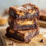 Sourdough Peanut Butter Brownies: A Fudgy Fusion of Flavor by Dish RCP 6 Swirling peanut butter into sourdough brownie batter
