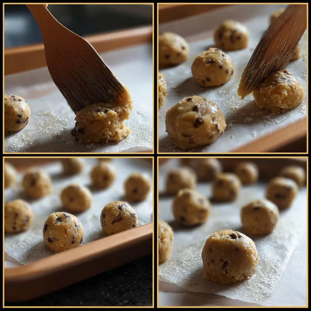 Sourdough S'mores Cookies: The Ultimate Gooey, Chewy Treat You Need to Bake 7 Sourdough s’mores cookie dough balls on baking sheet