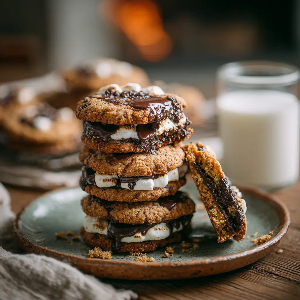 Sourdough S'mores Cookies: The Ultimate Gooey, Chewy Treat You Need to Bake 5 Freshly baked sourdough s’mores cookies with toasted marshmallows