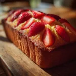 Sourdough Strawberry Cake – A Sweetly Tangy Masterpiece from Your Kitchen 7 Fresh Sourdough Strawberry Cake with Baked Strawberries on Top