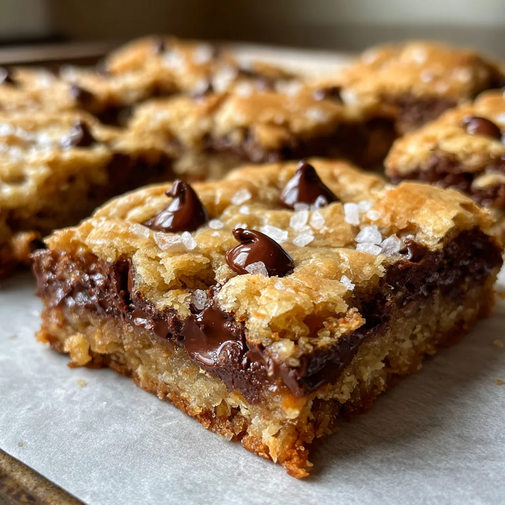 Chocolate Chip Oatmeal Cookie Bars You Can't Resist! 2 Chocolate Chip Oatmeal Cookie Bars