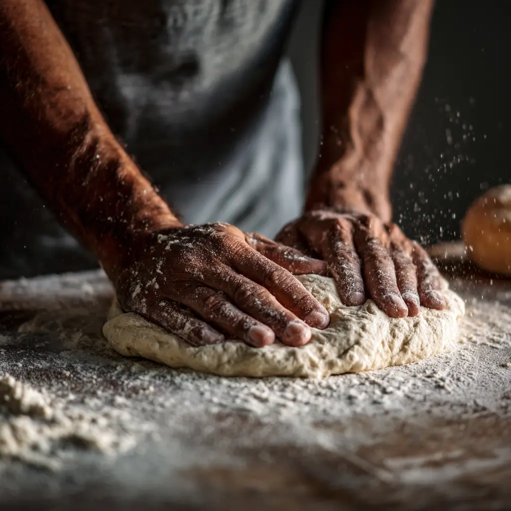 Whole Wheat Sourdough Pizza Dough: The Flavorful, Nutritious Crust You’ll Love 7 Mixing Whole Wheat Sourdough Pizza Dough ingredients in a bowL