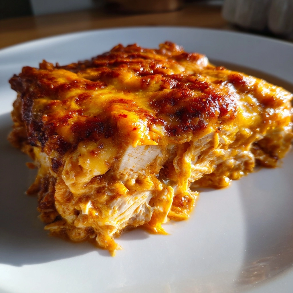 Crockpot Chicken Enchilada Casserole