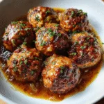 French Onion Meatballs with Savory Onion Sauce