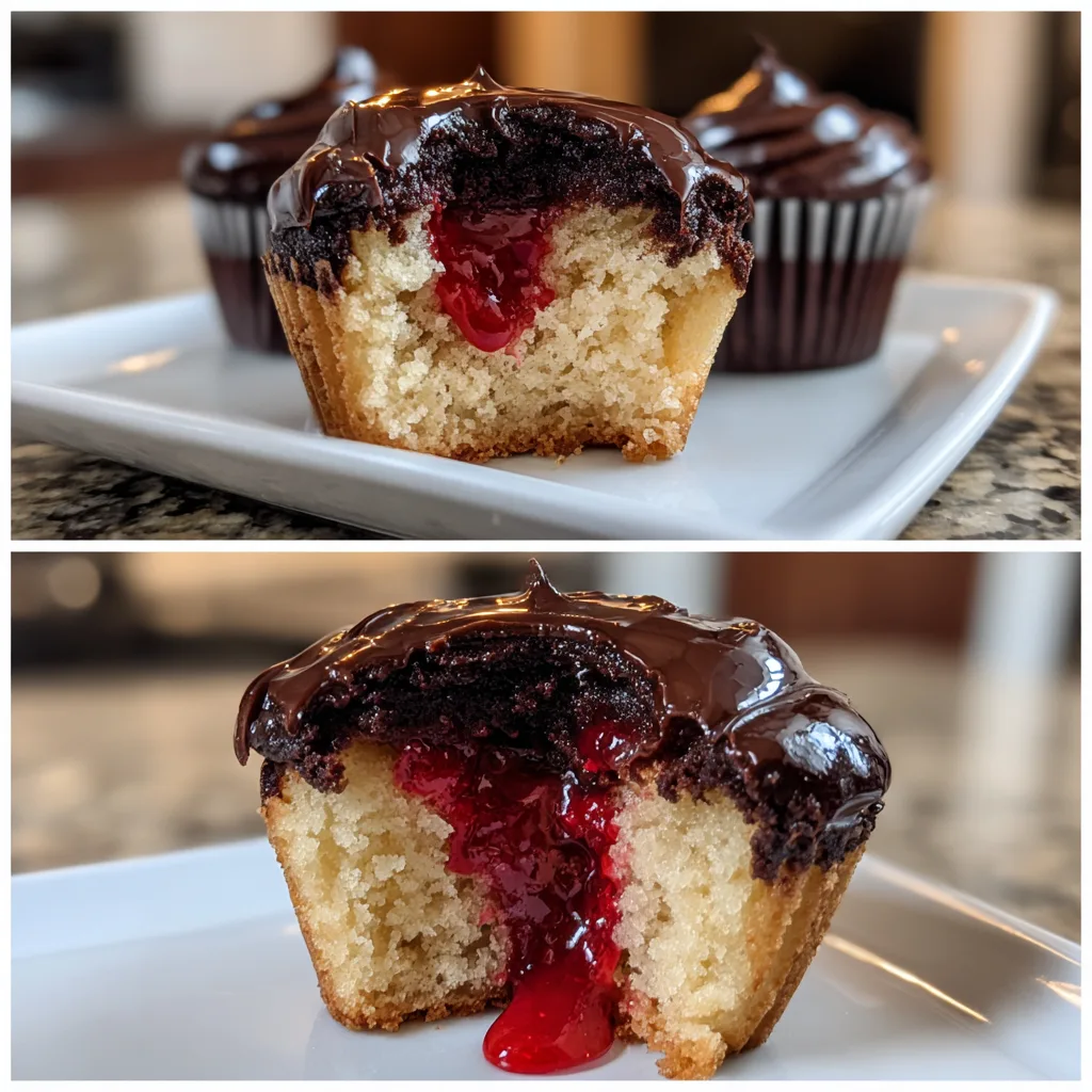Halloween Vampire Bite Cupcakes with a Gory Surprise