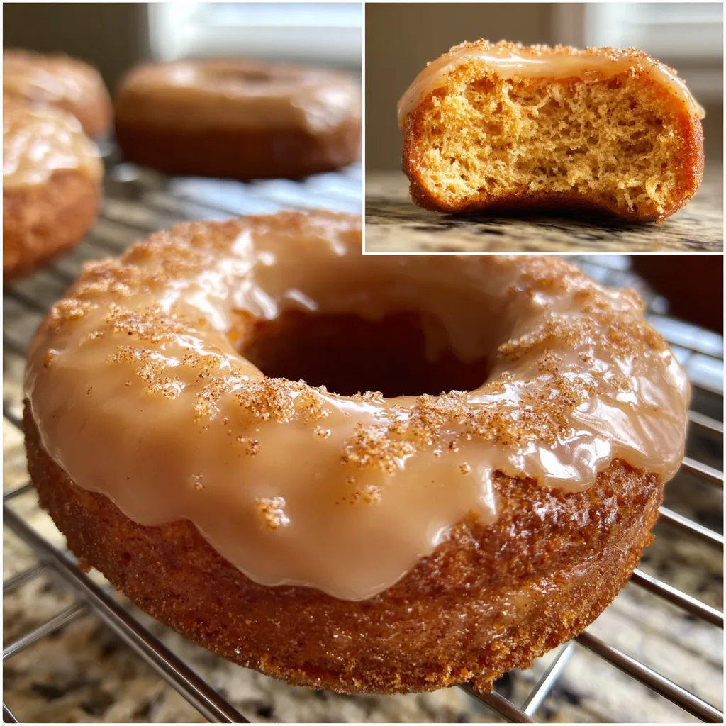 Maple Glazed Pumpkin Donuts: Fall’s Must-Try Treat! 2 Maple Glazed Pumpkin Donuts - Homemade Baked Donuts Perfect for Fall!