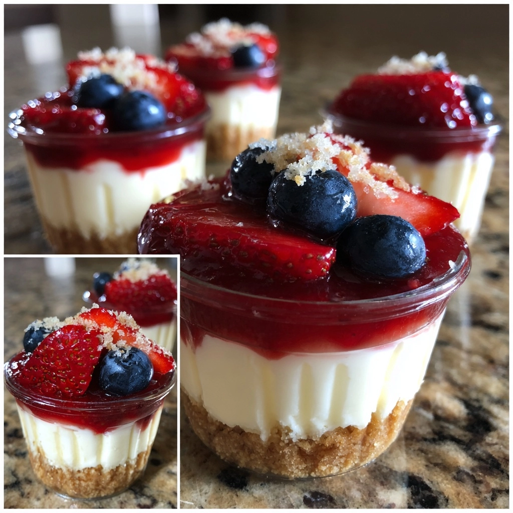 Patriotic Mini Cheesecakes: A Festive Treat to Wow! 2 Patriotic Mini Cheesecakes