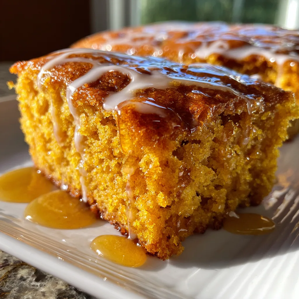 Pumpkin Cornbread with Cinnamon Honey Butter