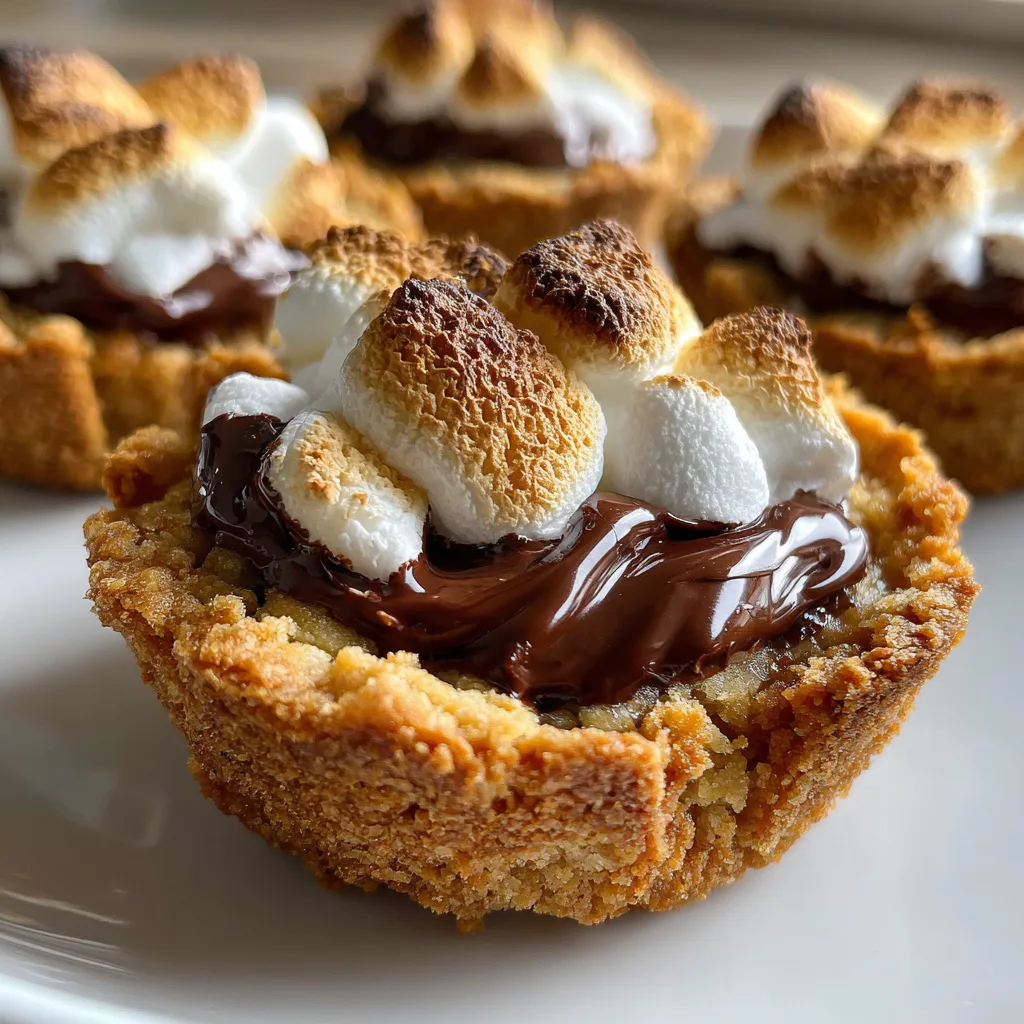 S'mores Cookie Cups: Bake & Bacon for a Sweet Delight! 2 S'mores Cookie Cups - bake & bacon