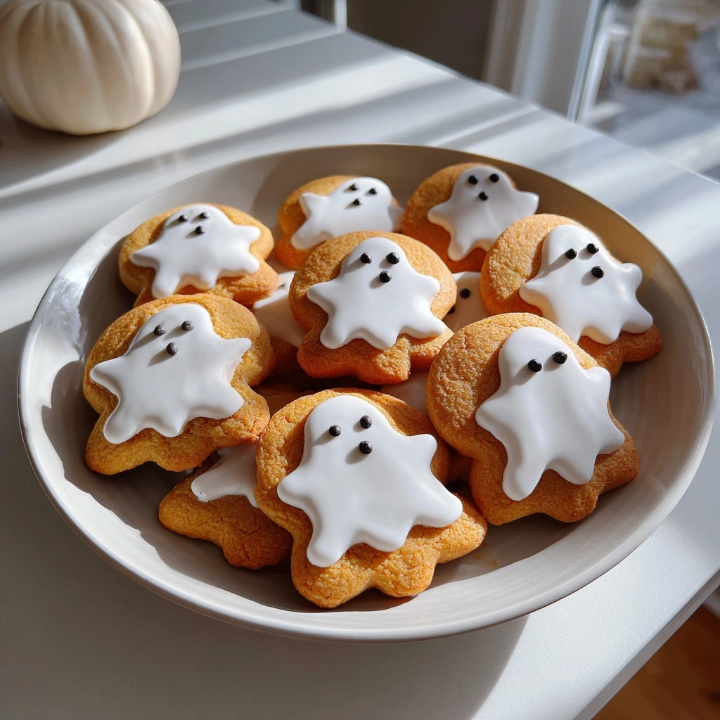Spooky Ghost Brown Butter Pumpkin Cookies Delightfully Haunt! 2 Spooky Ghost Brown Butter Pumpkin Cookies