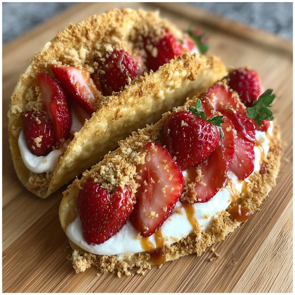 Strawberry Crunch Cheesecake Tacos: A Sweet Delight! 2 Strawberry Crunch Cheesecake Tacos