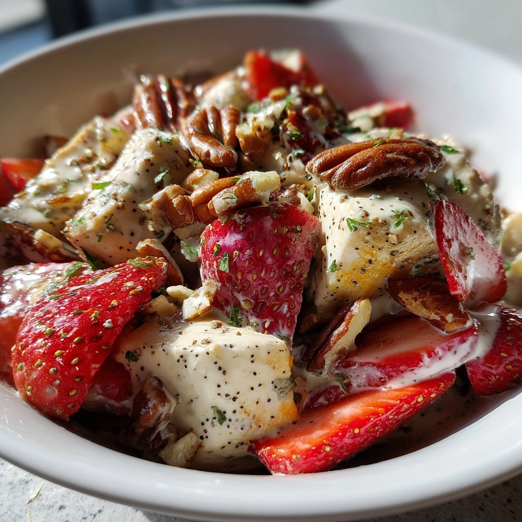 Strawberry Poppy Seed Pecan Chicken Salad: A Delicious Treat! 2 Strawberry Poppy Seed Pecan Chicken Salad