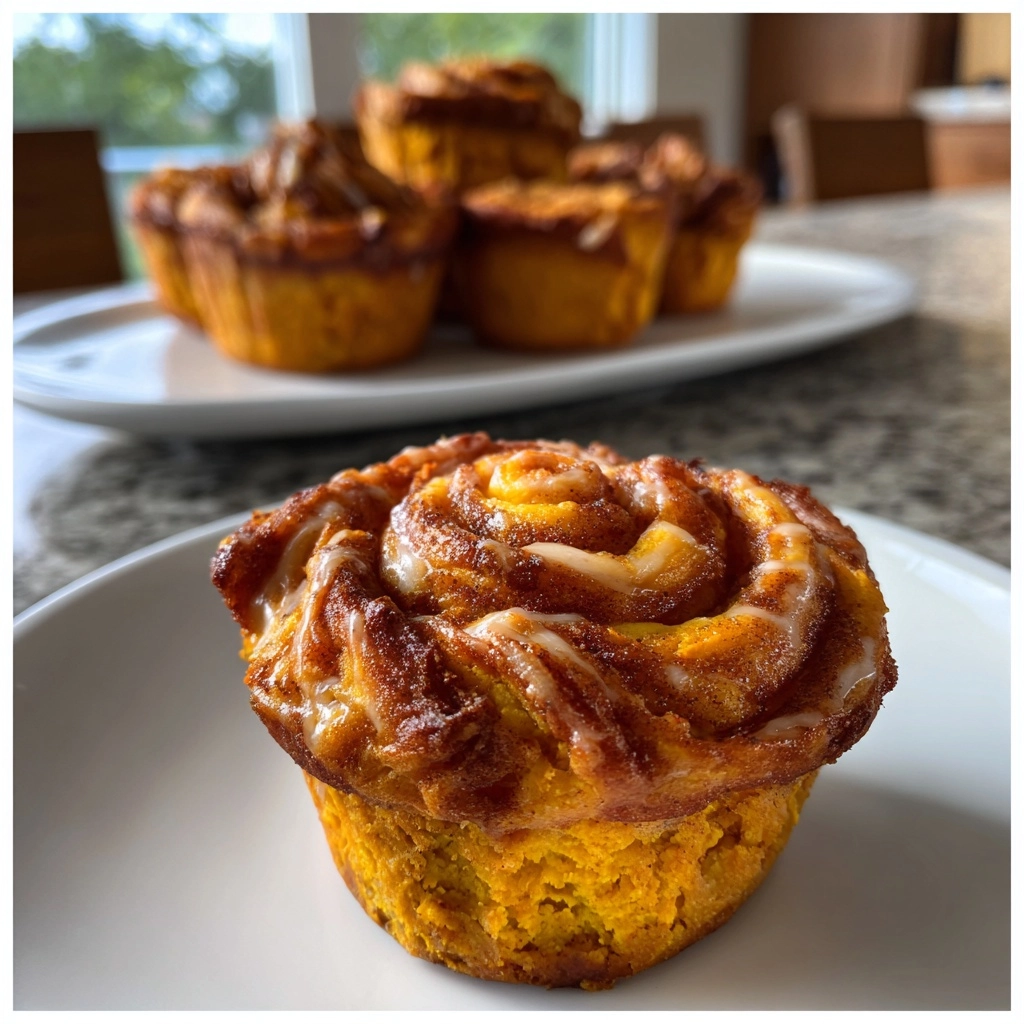 The Best Pumpkin Cinnamon Roll Muffins Ever You'll Love! 2 The Best Pumpkin Cinnamon Roll Muffins Ever