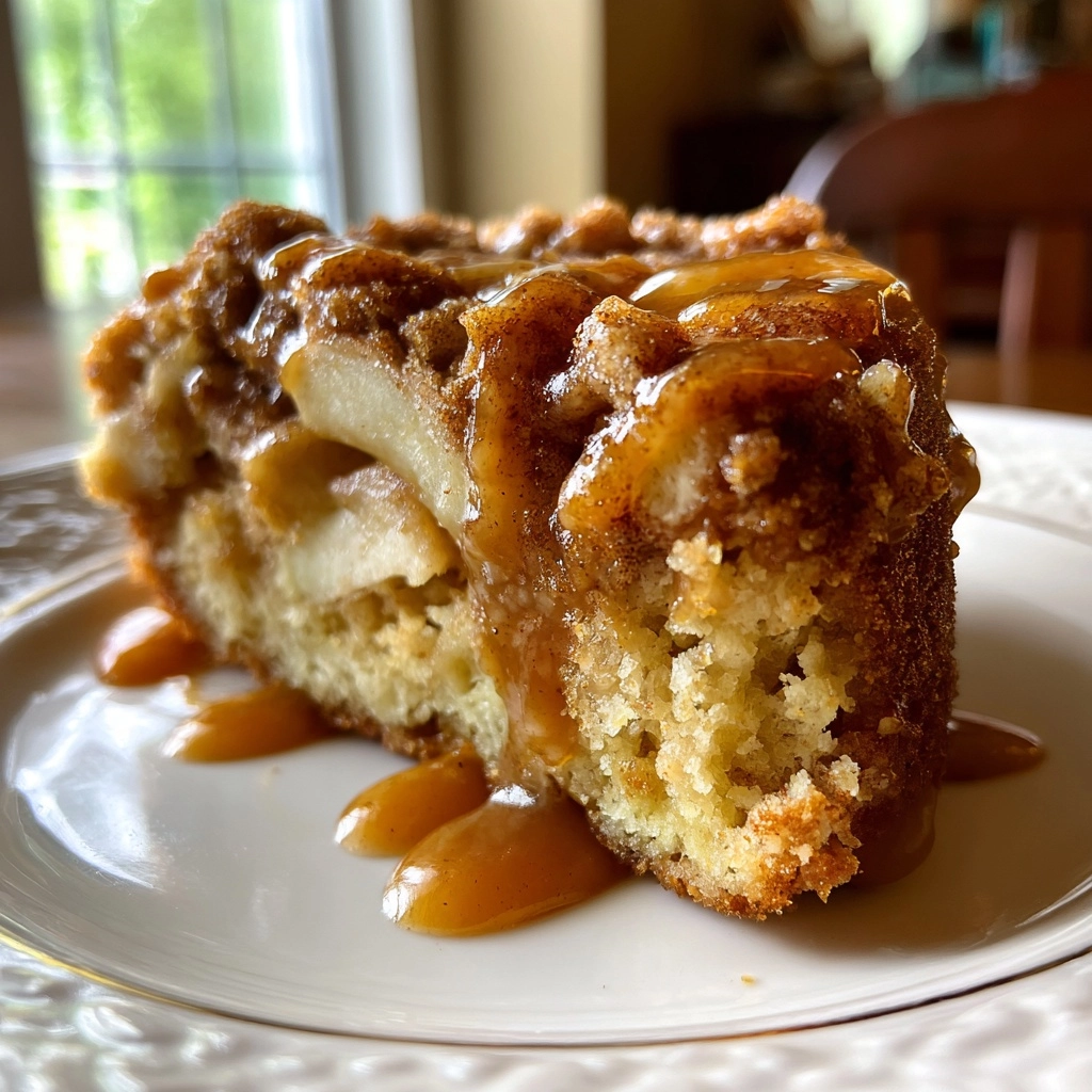 Apple Crumb Cake – Topped with Cinnamon Apple Drizzle