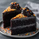 Black Velvet Halloween Cake: A Spooktacular Treat! 3 Black Velvet Halloween Cake - The Epicurean Mouse | Recipe | Sweet recipes, Halloween cakes, Baking