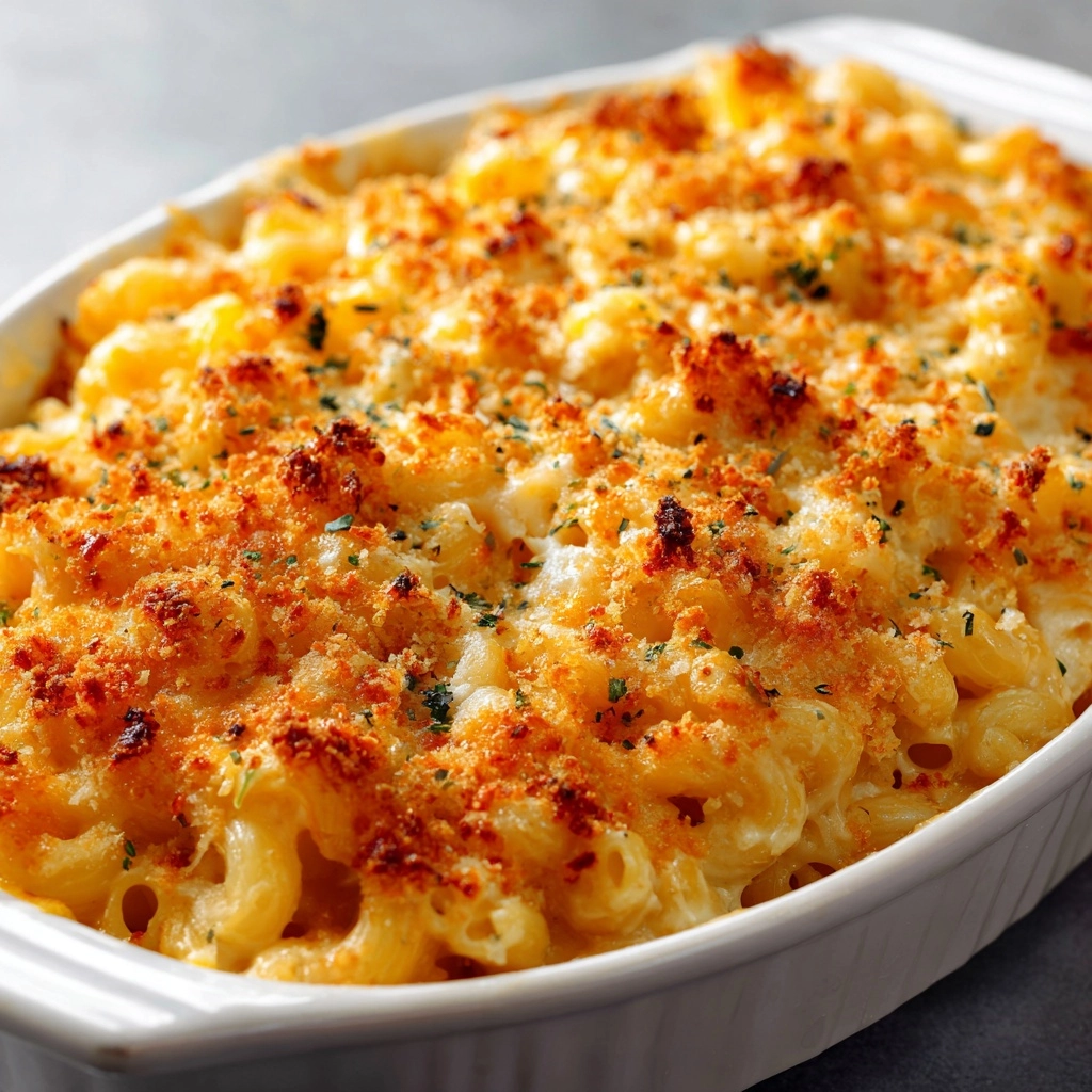 Cheddar Gruyere Baked Mac and Cheese