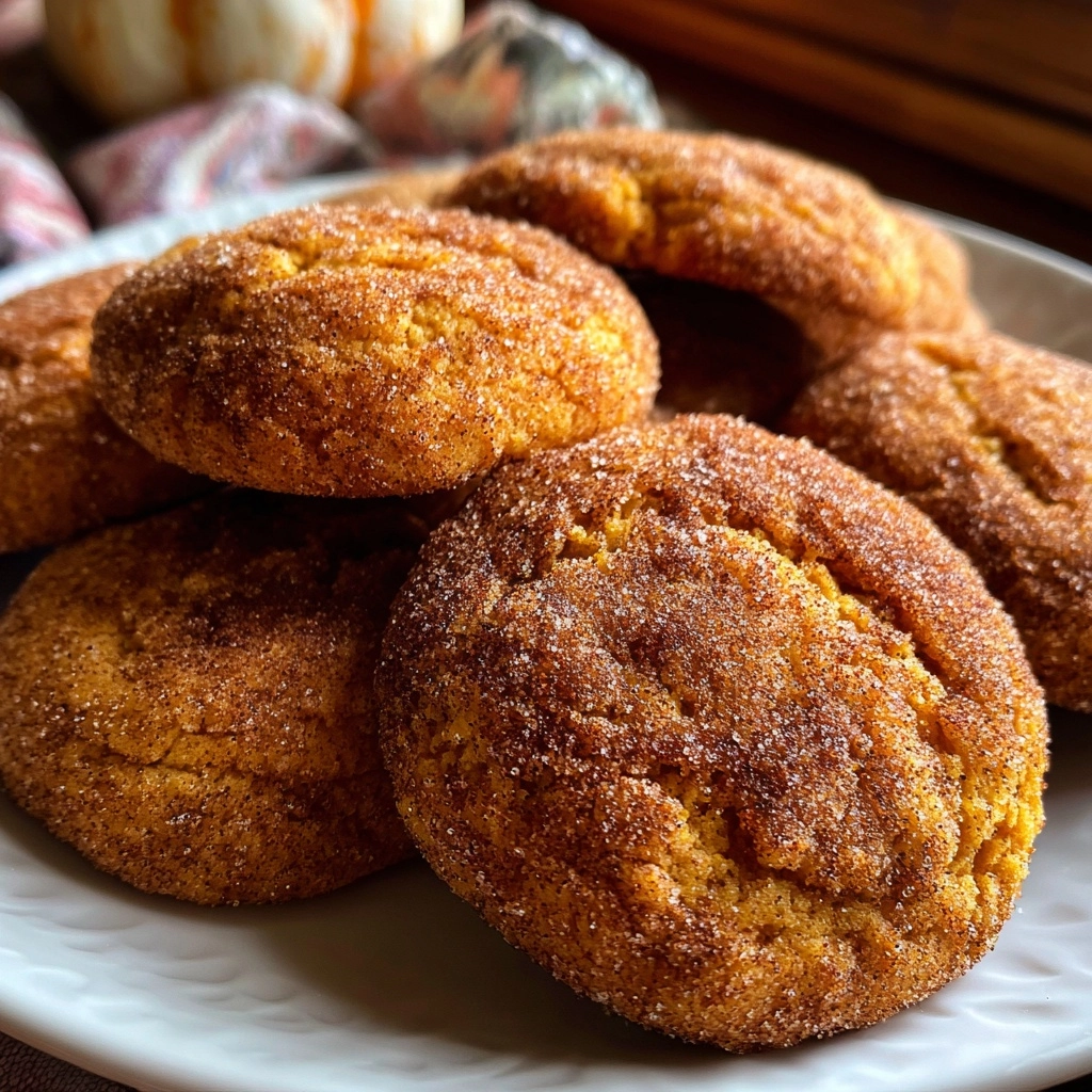 Chewy Pumpkin Snickerdoodle Cookies