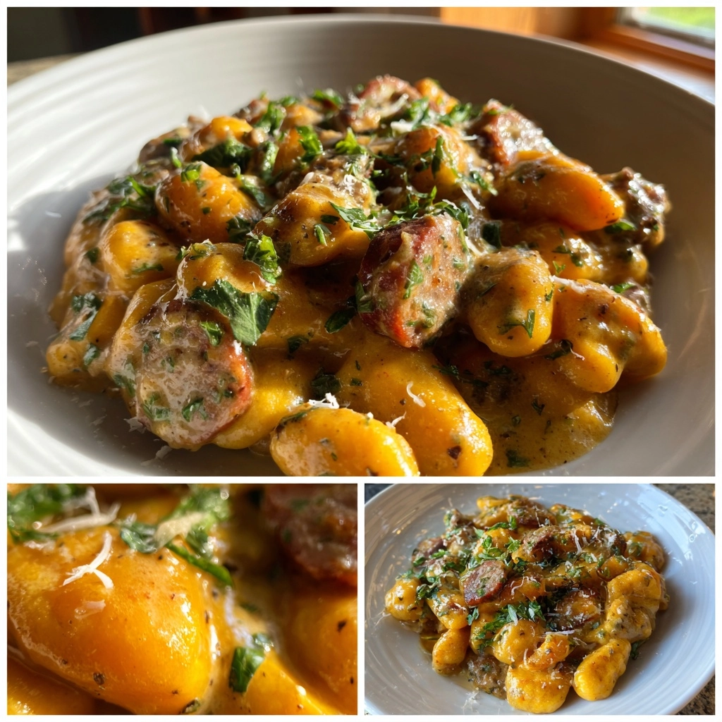 Creamy Butternut Squash Gnocchi with Sausage