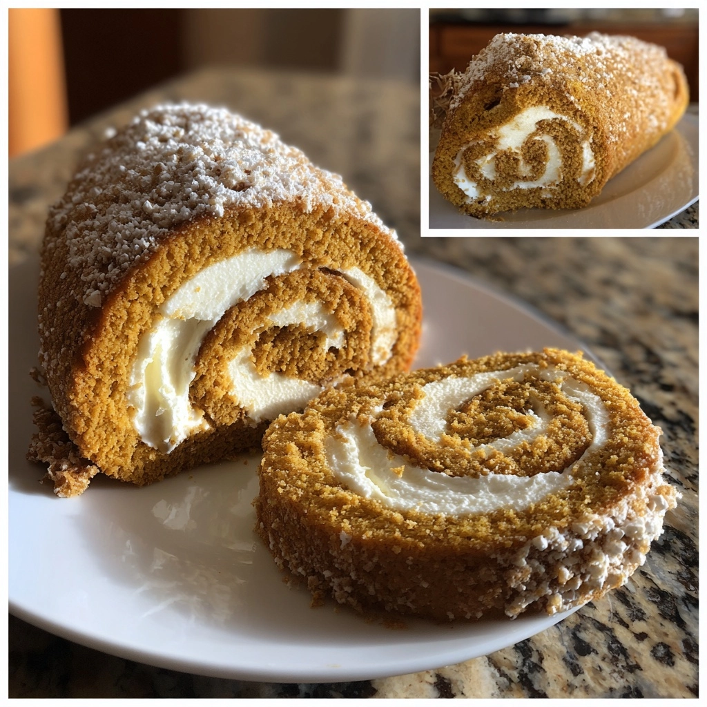 Creamy Pumpkin Spice Roll Cake that Will Wow Your Guests! 2 Creamy Pumpkin Spice Roll Cake