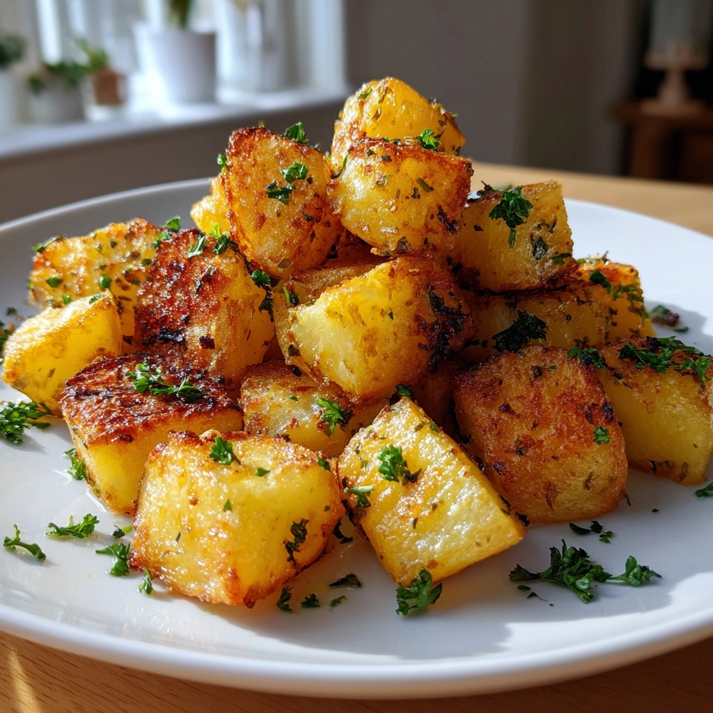 Crispy Garlic Butter Potatoes