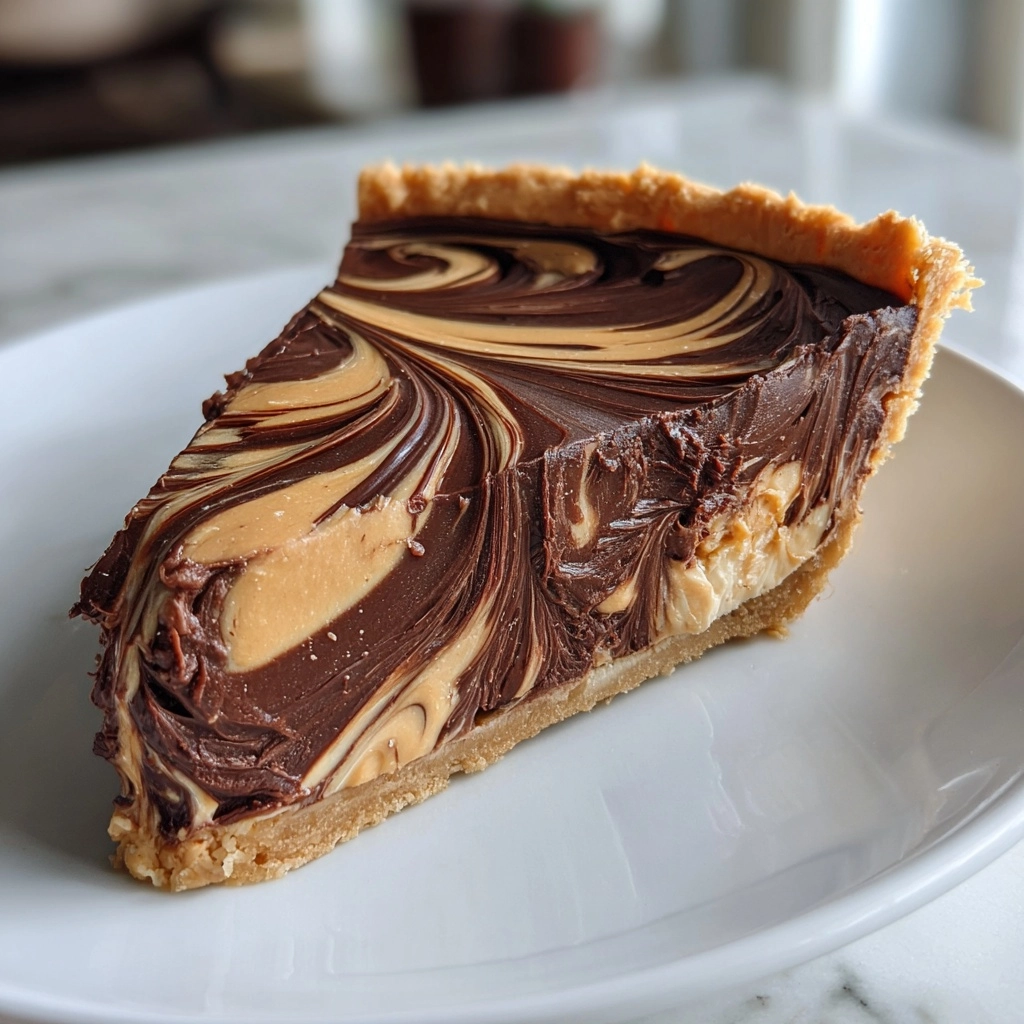 Decadent Chocolate Peanut Butter Swirl Pie