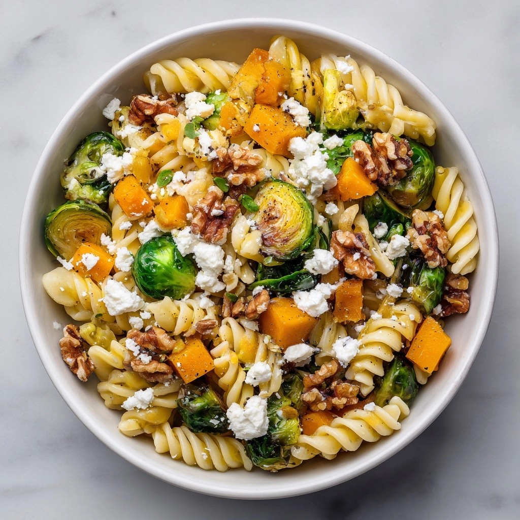 Fall Pasta Salad with Butternut Squash and Brussels: A Cozy Delight! 2 Fall Pasta Salad with Butternut Squash and Brussels