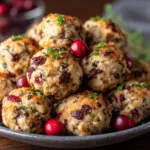 Festive Cranberry Turkey Stuffing Balls That Wow Guests! 3 Festive Cranberry Turkey Stuffing Balls
