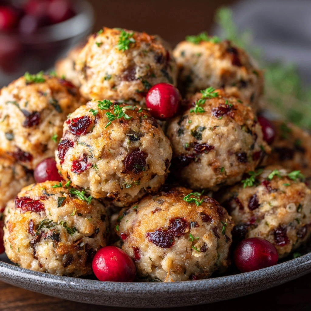 Festive Cranberry Turkey Stuffing Balls That Wow Guests! 2 Festive Cranberry Turkey Stuffing Balls