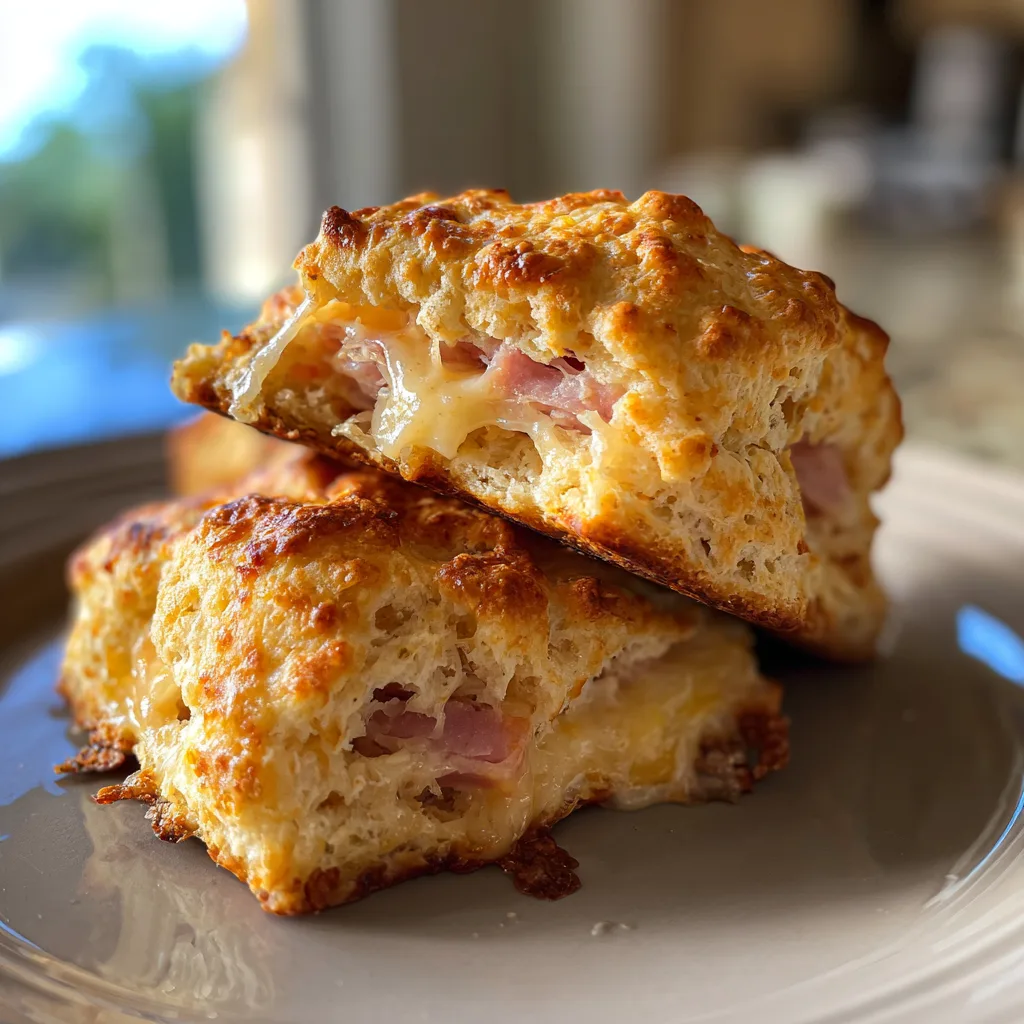 Ham and Cheese Butter Swim Biscuits Recipe You’ll Love! 2 Ham and Cheese Butter Swim Biscuits Recipe