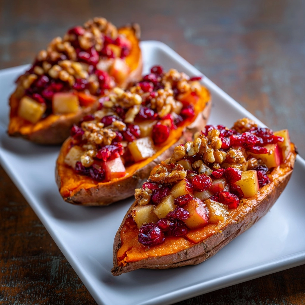 Irresistible Cranberry Apple Twice-Baked Sweet Potatoes – A Healthy Delight!