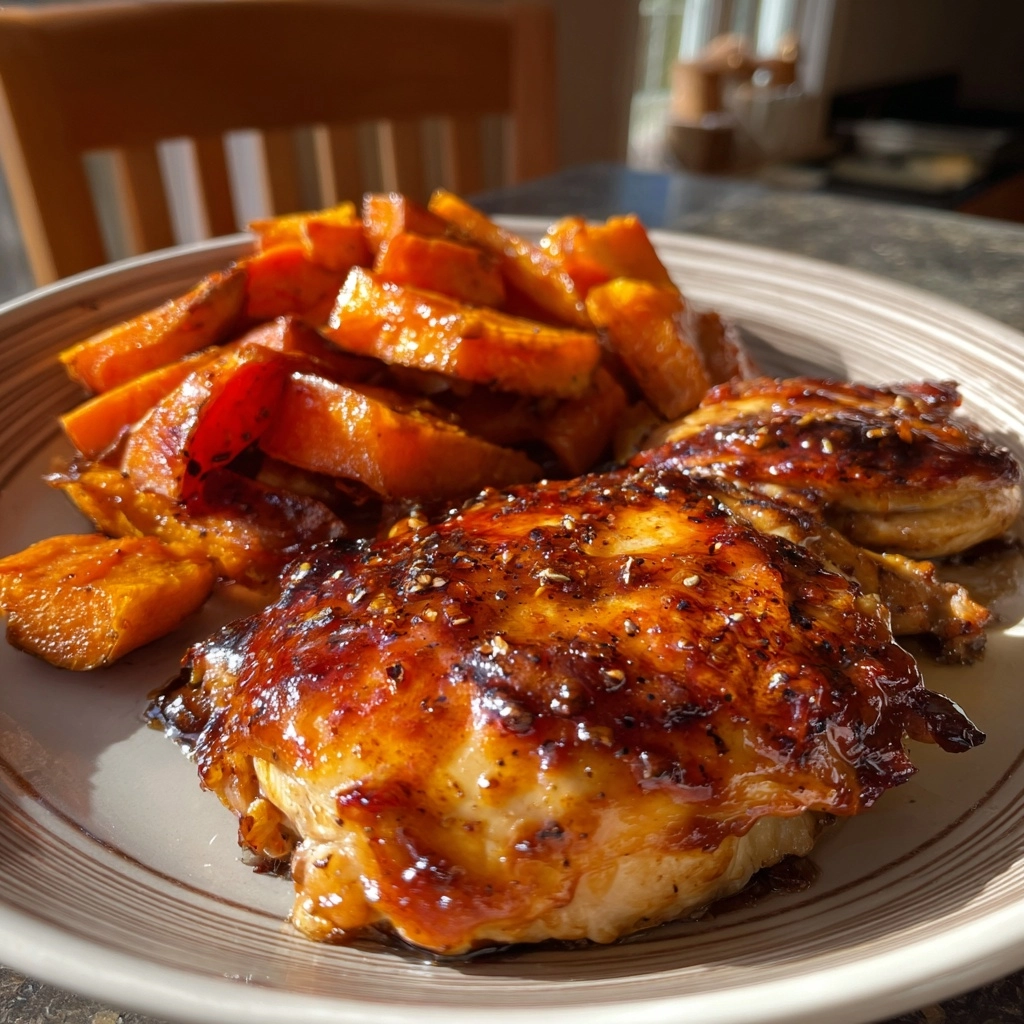 Maple-Glazed Chicken with Sweet Potatoes