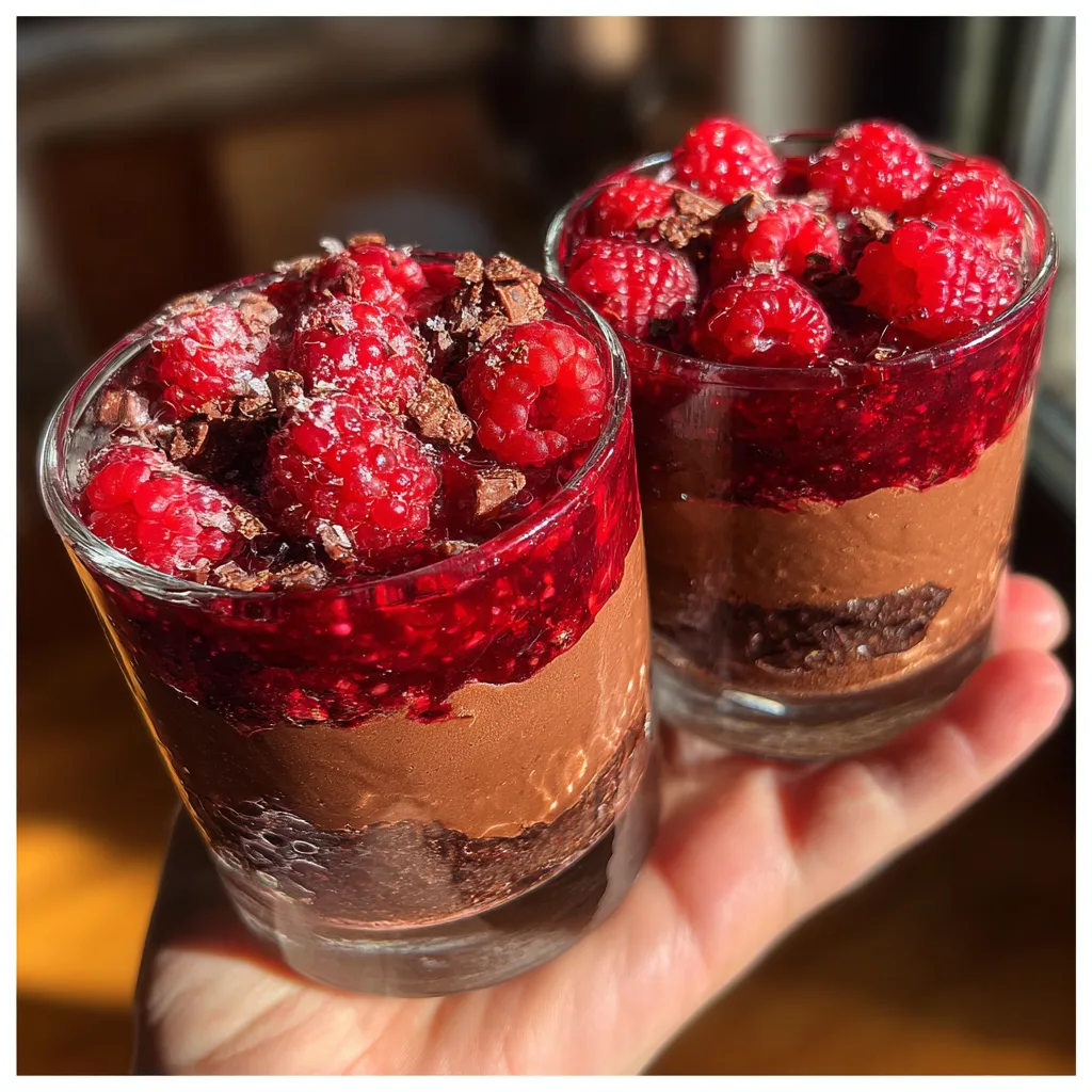Marry Me No Bake Raspberry Chocolate Mousse Cups Delight! 2 Marry Me No Bake Raspberry Chocolate Mousse Cups