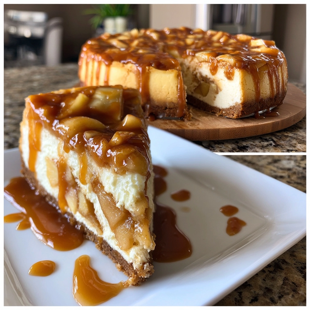 Salted Caramel Apple Pie Cheesecake
