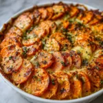 Scalloped Sweet Potatoes, Sweet Potatoes Au Gratin, A Holiday Favorite