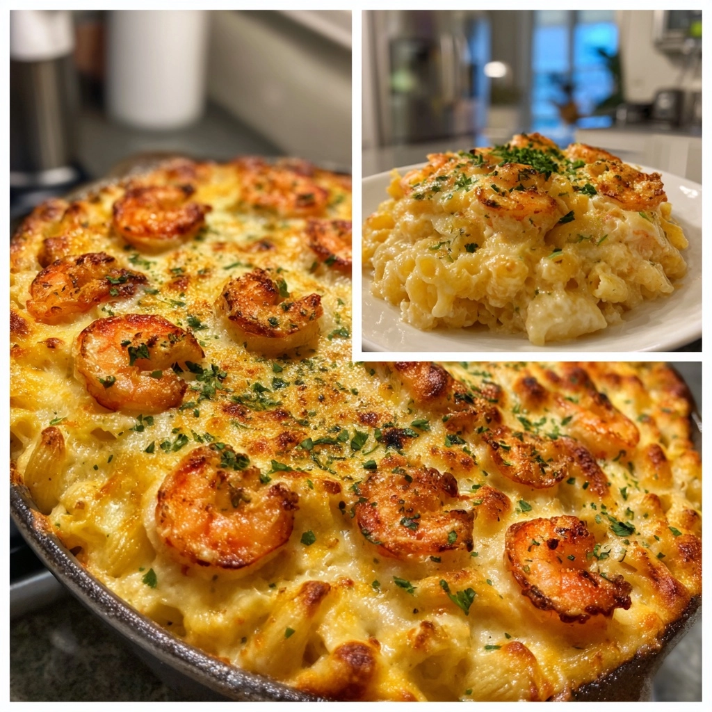 Shrimp Scampi Pasta Bake – A Cheesy, Garlicky Delight! 2 Shrimp Scampi Pasta Bake – Cheesy, Garlicky, and Oh-So-Easy!