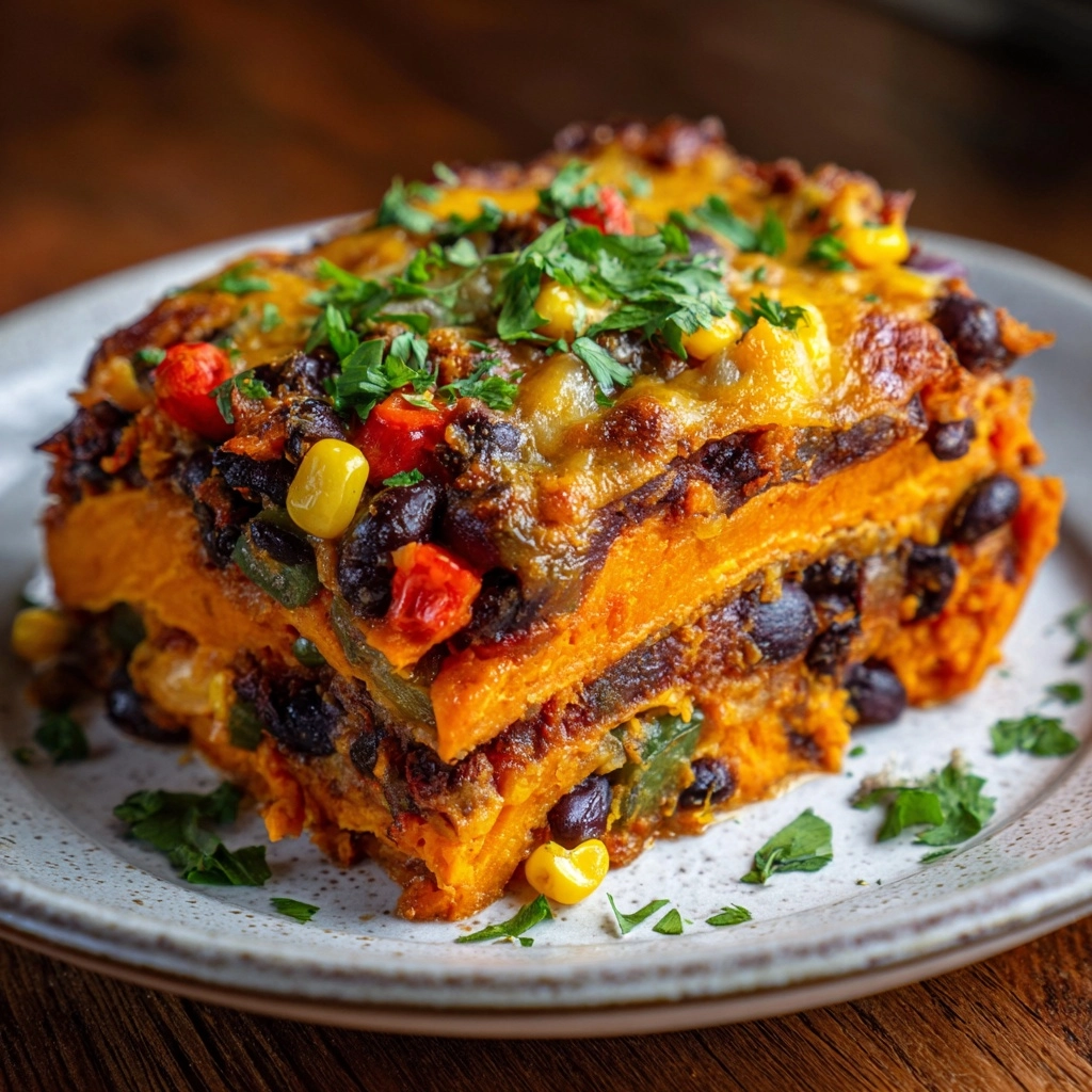 Sweet Potato Black Bean Casserole — Vegetarian