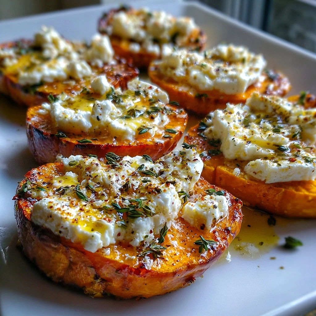 Sweet Potato Recipes: Honey Feta Sweet Potato Rounds