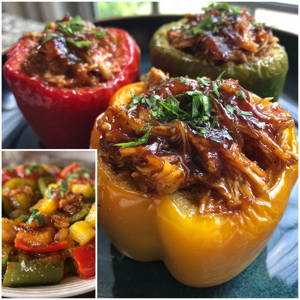 Teriyaki Pineapple Chicken Stuffed Peppers: A Tasty Treat! 2 Teriyaki Pineapple Chicken Stuffed Peppers – Sweet & Savory Delight