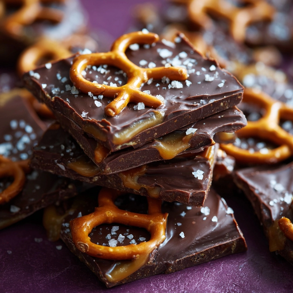 The Best Salted Caramel Pretzel Bark You'll Ever Make! 2 The Best Salted Caramel Pretzel Bark