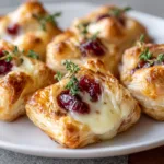 Baked Cranberry Brie Bites : Easy 5-Ingredient Holiday Appetizer