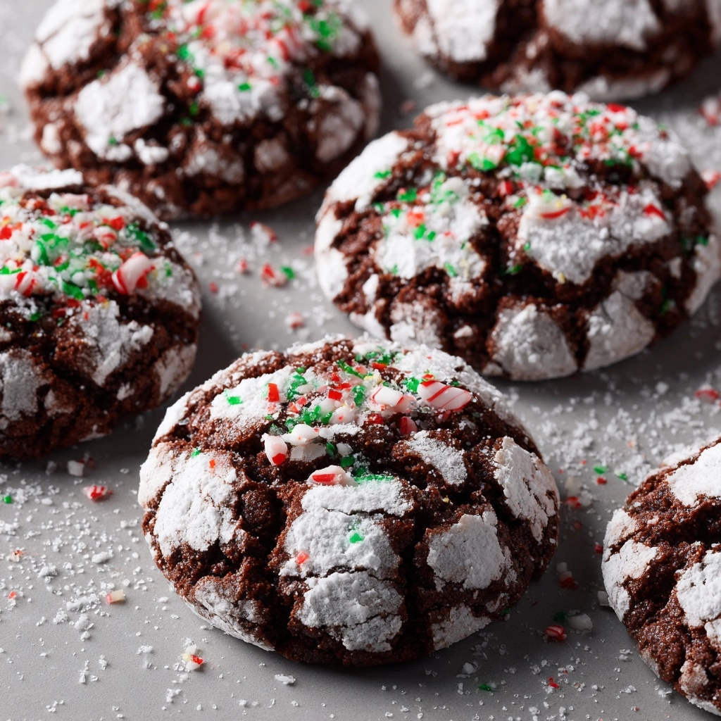 Chocolate Peppermint Crinkle Cookies (Christmas Must-Have)