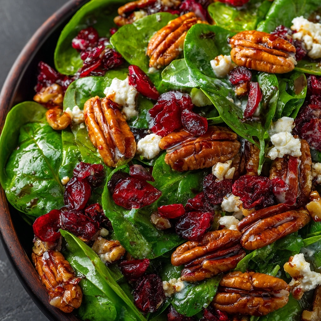 Cozy Autumn Salad with Cranberries, Pecans & Greens
