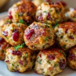 Cranberry Turkey Stuffing Balls