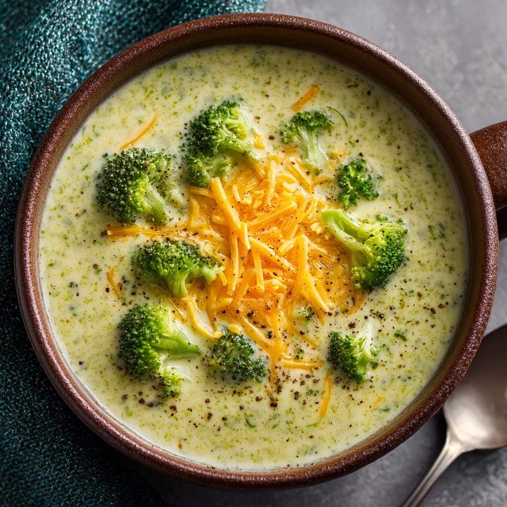 Creamy Broccoli Cheese Soup in One Cozy Pot