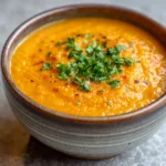 Creamy Carrot Red Lentil Soup Loaded with Comfort