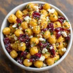 Delicious Feta and Cranberry Chickpeas for a Flavor-Packed Snack!