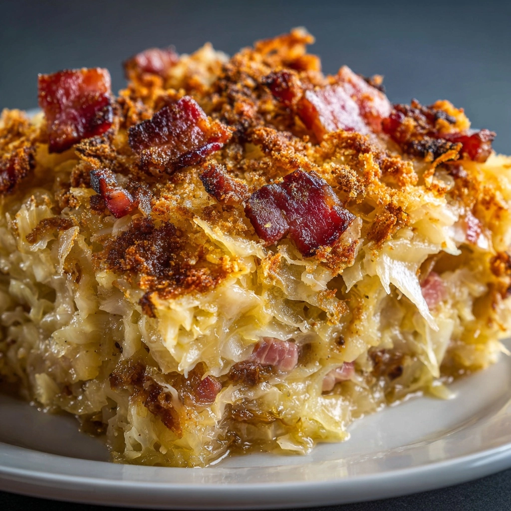 Delicious German Sauerkraut Casserole that Delights! 2 Delicious German Sauerkraut Casserole with a Sweet Twist of Bacon and Brown Sugar!
