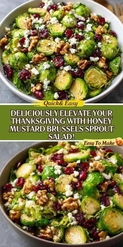 Delicious Honey Mustard Brussels Sprout Salad Will Wow Your Guests! 2 Delicious Honey Mustard Brussels Sprout Salad for a Festive Thanksgiving!