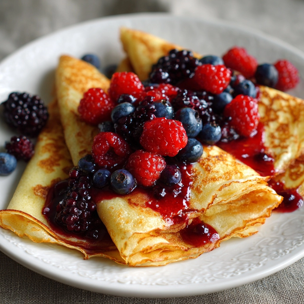 Delicious Vegan & Gluten-Free Almond Crepes with Warm Berries
